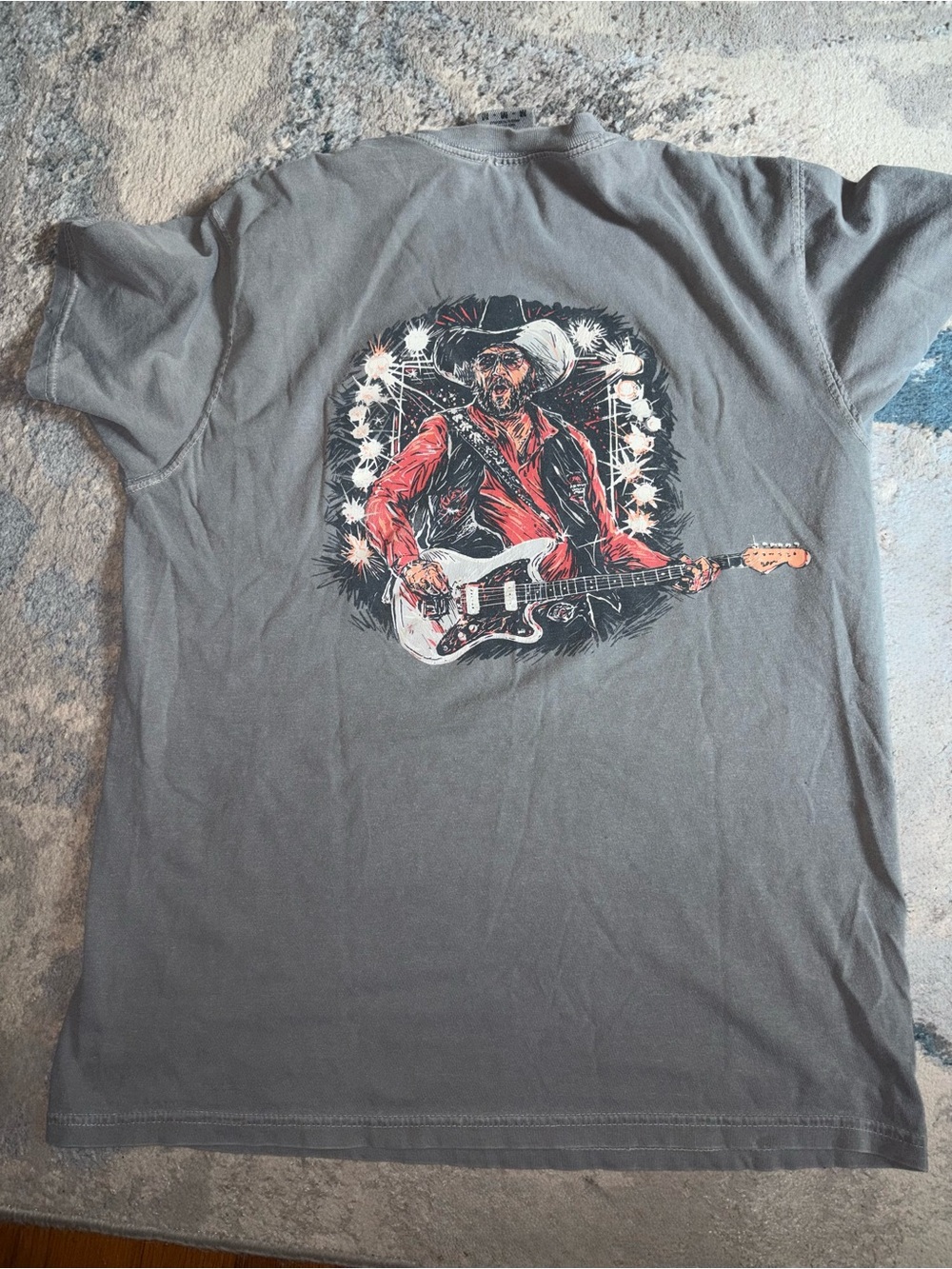 Old Row Country Hank Williams Jr Men's Short Sleeve Pocket Tee - Charcoal
